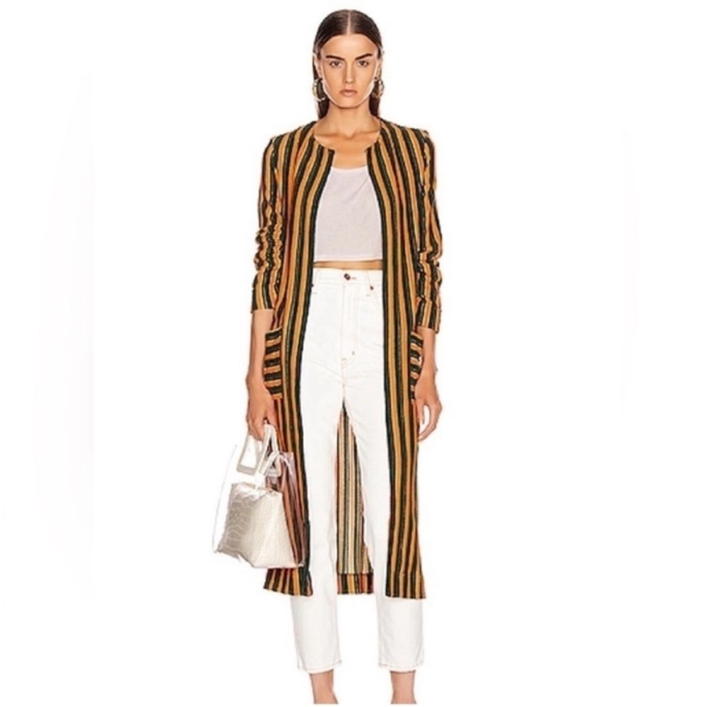 Staud Mia Striped Terry Cloth Robe